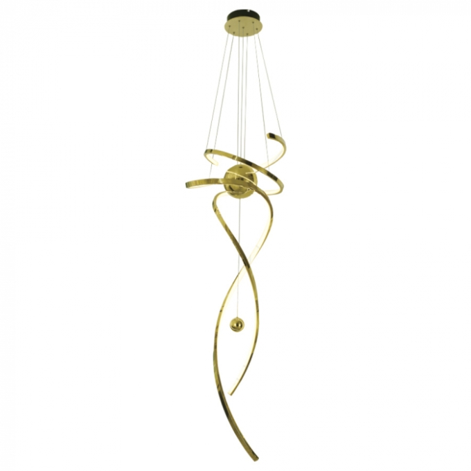 Pendente Sindora 120 watts 3000K Inox Champagne e Silicone 600x1500mm DCD01277