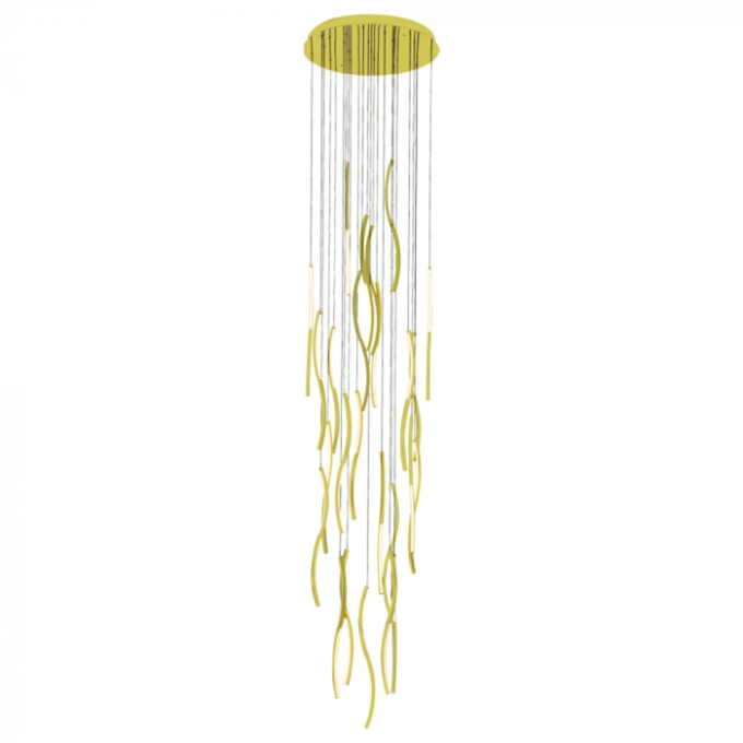Pendente Sindora 205 watts 3000K Inox Champagne e Acrílico 600x3000mm DCD06219