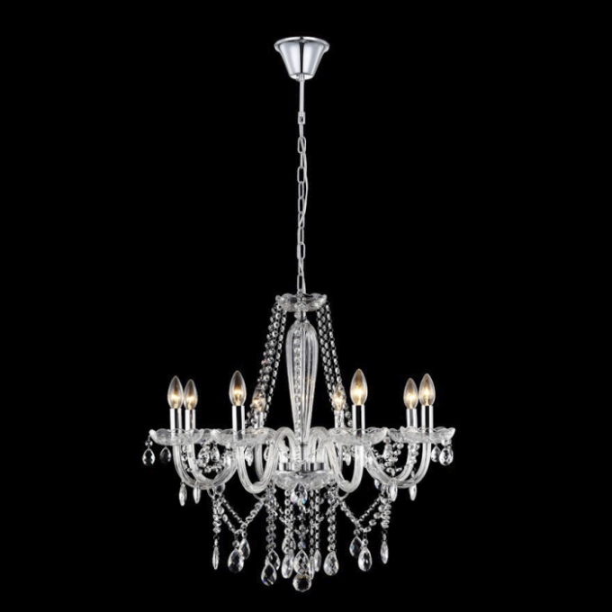 Pendente Biancoluce Maria Tereza 8 Braços Cristal K9 Transparente 8L E14 Ø690mm MT11-08T 