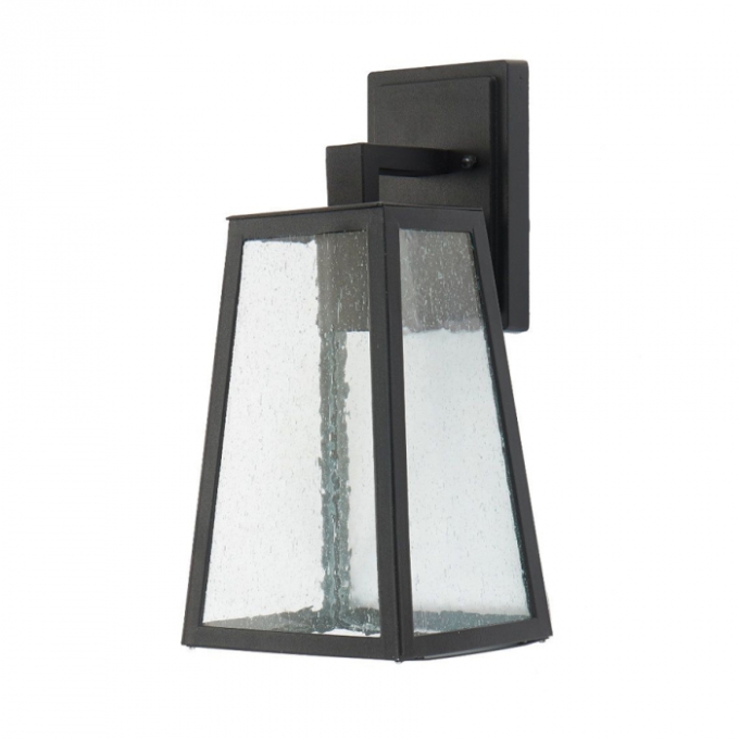 Arandela Biancoluce Moderna Quatro Faces Bristol
Aço e Vidro Orvalhado Preto Fosco 1L E27 325x170x160mm AM400P