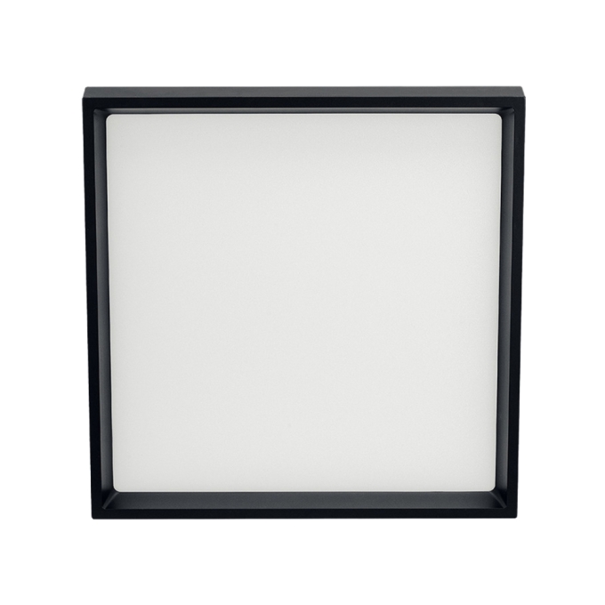 Plafon Sobrepor Stella Deep Preto Recuado 28 Watts 4000K 350x350mm STL23905PTO/40