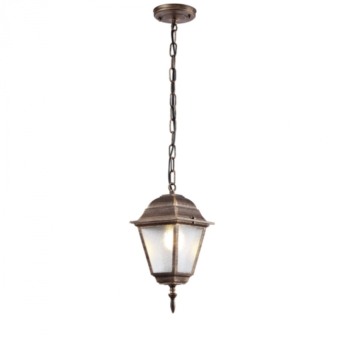 Pendente Biancoluce Clássico de Teto Nancy Alumínio e Vidro Fosco Ouro Velho 1L E27 Ø150x300mm AC203T