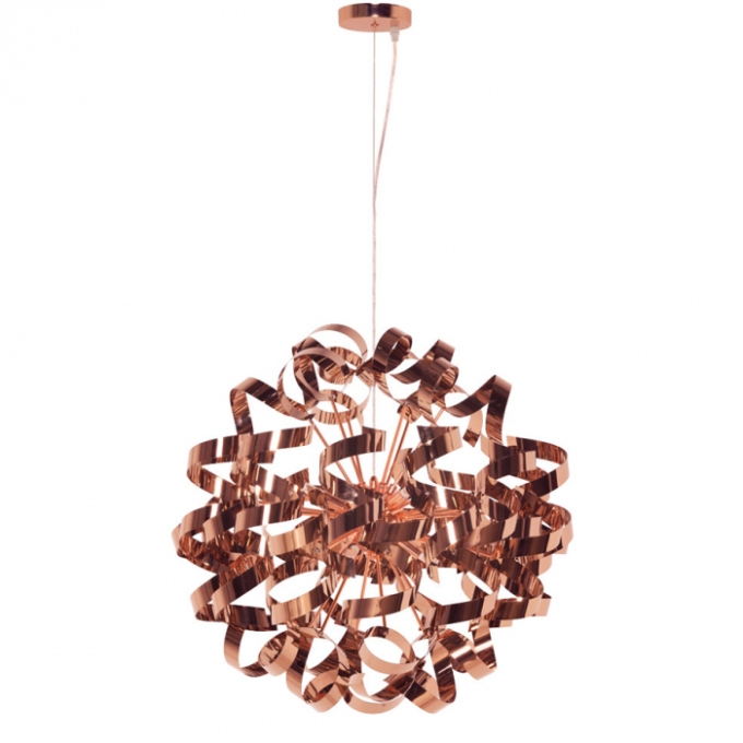 Pendente Biancoluce Moderno Bloom Cobre Metal 6L G9 Ø550mm PM383CO