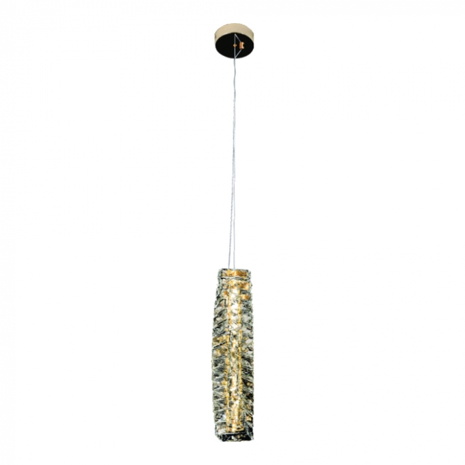 Pendente Sindora 20 watts 3000K Inox Dourado e Cristal Transparente 90x460mm DCD02898