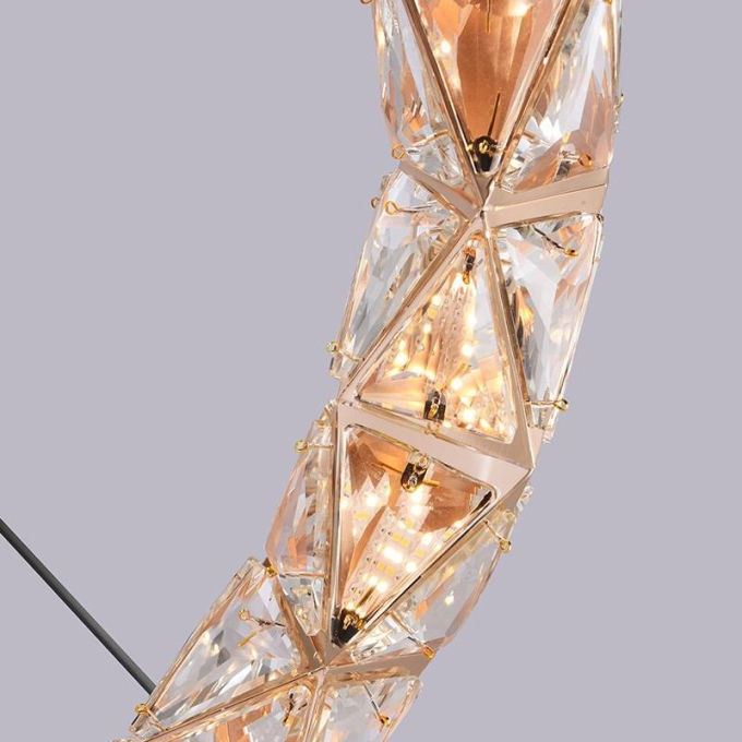 Pendente Nordecor Kazy 62 watts 3000K Ouro Brilho Ø530/800mm 2883
