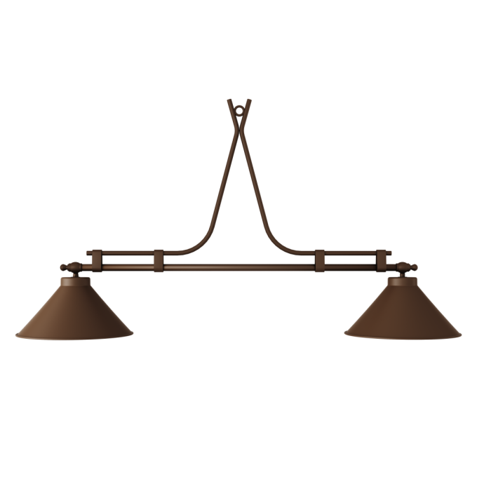 Pendente Foco Metallo Atlântico Cúpula Metal Ø310mm 2L E27 1200mm PE 601/31