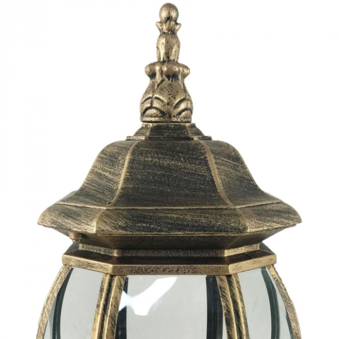 Arandela Biancoluce Clássica Lille Alumínio e Vidro Transp. Ouro Velho 1L E27 215x150x500mm AC201P-P
