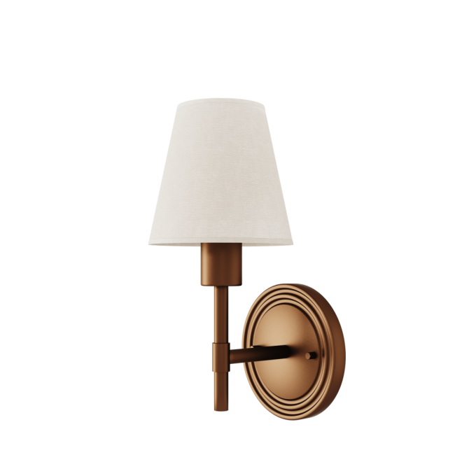 Arandela Foco Metallo Amalfi Cúpula Tecido 1L E27 280x130x280mm AR 106/1