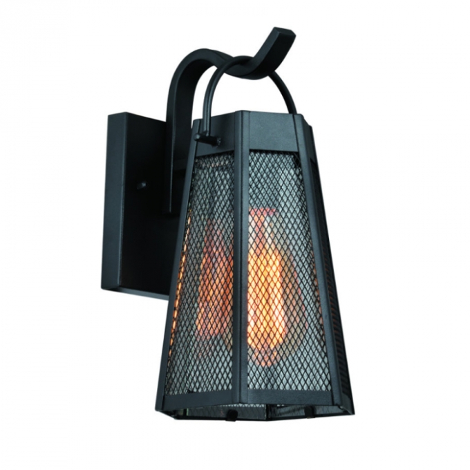 Arandela Biancoluce Moderna Sextavada London
Aço e Vidro Transparente Preto Fosco 1L E27 290x152x180mm AM602P