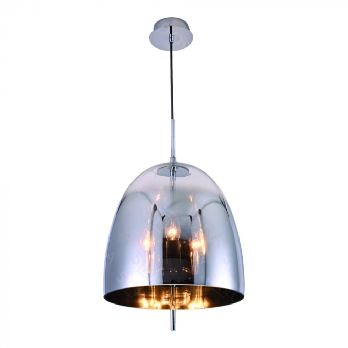 Pendente Sindora 4L E14 Bivolt Metal Cromado Vidro Cromado 330x550mm DCD04101