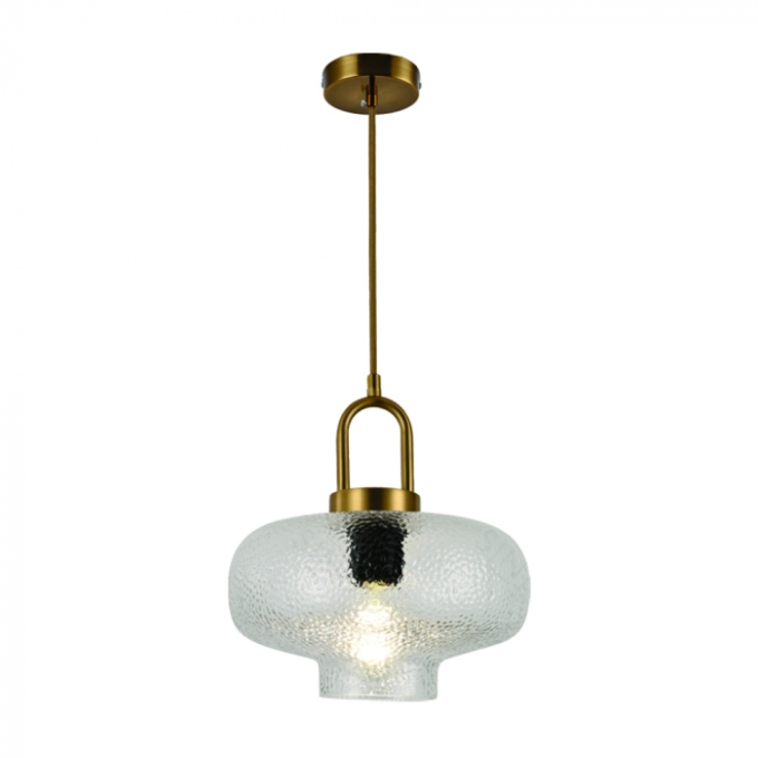 Pendente Sindora 1L E27 Metal Bronze e Vidro 260x150mm DCD04054