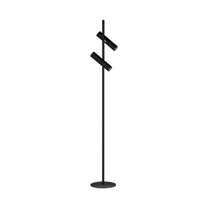 Luminária De Piso Montare Round Slim Dupla Articulada 2L Mini Dicroica MR11 220x200x1400mm 252140