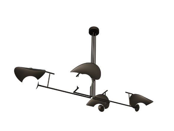 Pendente Fox Lustres Madeira Madame 4L E27 1100x1700x900mm 1305