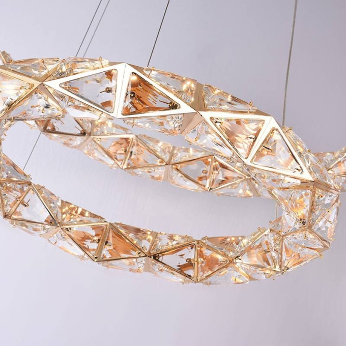 Pendente Nordecor Kazy 62 watts 3000K Ouro Brilho Ø530/800mm 2883