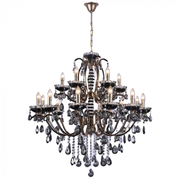 Pendente Sindora Metal e Cristal 18L E14 1000x850mm DCD00481-12+6
