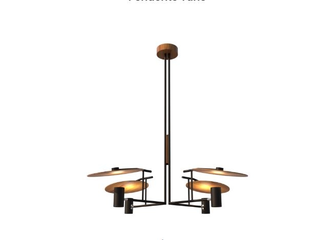 Pendente Fox Lustres Madeira Tune 4L Dicroica MR16 1100x1090x1090mm 1301