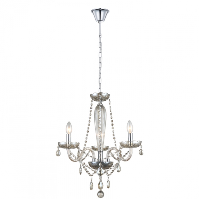 Pendente Biancoluce Maria Tereza 3 Braços Cristal K9 Âmbar 3L E14 Ø520mm MT11-03A 