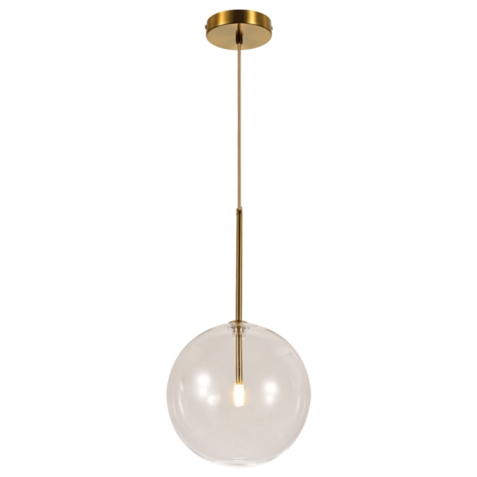 Pendente Sindora 5 watts 3000K Metal Bronze e Vidro Transparente Ø200mm DCD04070