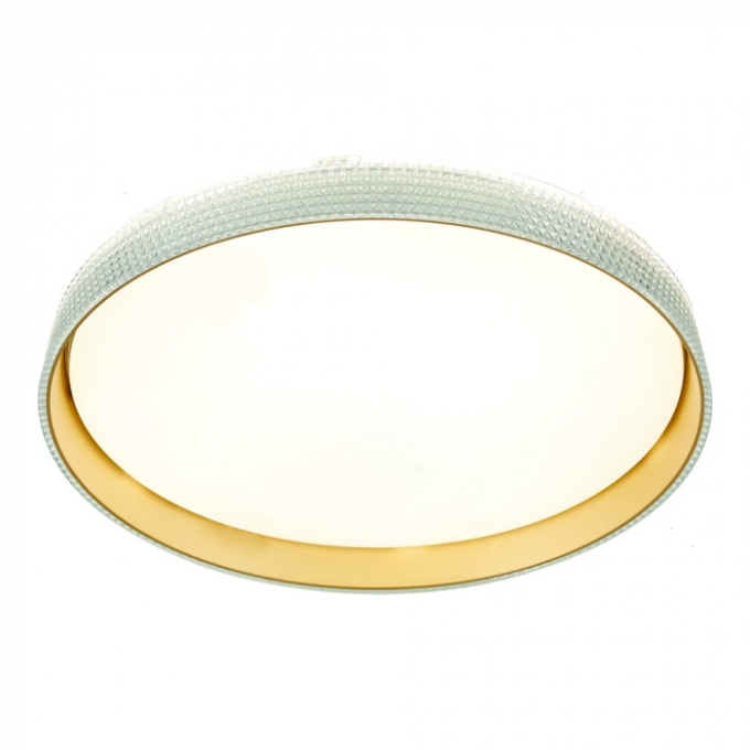 Plafon Sindora 60 watts 3000K 4500K 6500K Metal Dourado e Acrílico 400mm DCX02315

