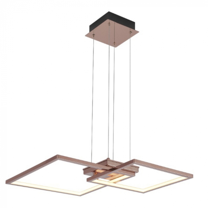 Pendente Sindora 38 watts 3000K Inox Rose e Silicone 570x570x120mm DCD01269