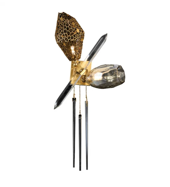 Pendente Sindora Inox Bronze Vidro Fumê 2L G9 320x650mm DCD01012