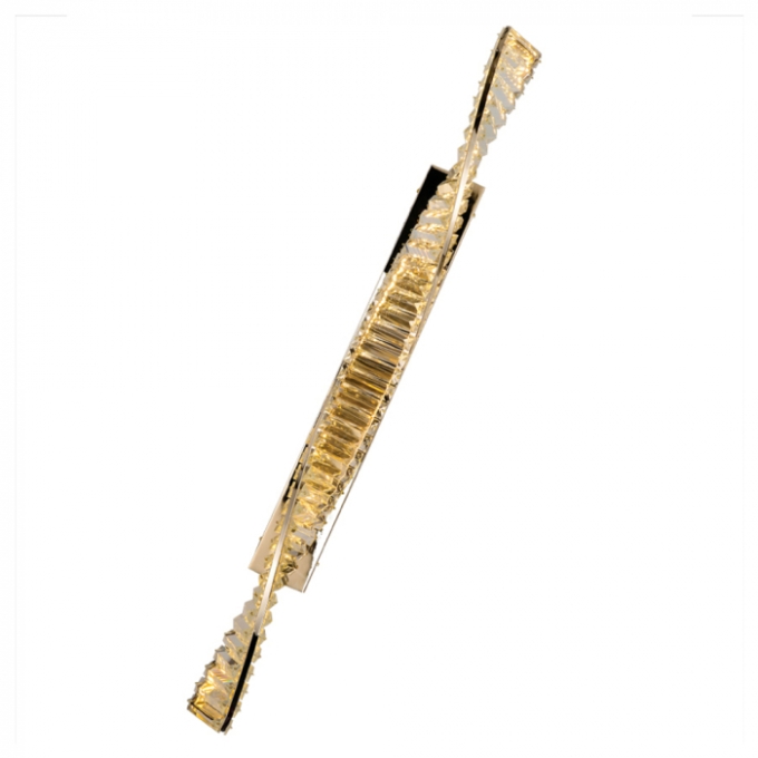 Arandela Sindora 20 watts 3000K Metal Dourado Cristal Transparente 1000x100x110mm DCB02851