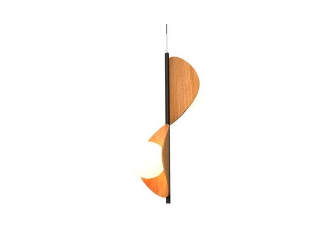 Pendente Fox Lustres Madeira Madame 2L E27 650x300x330mm 1306
