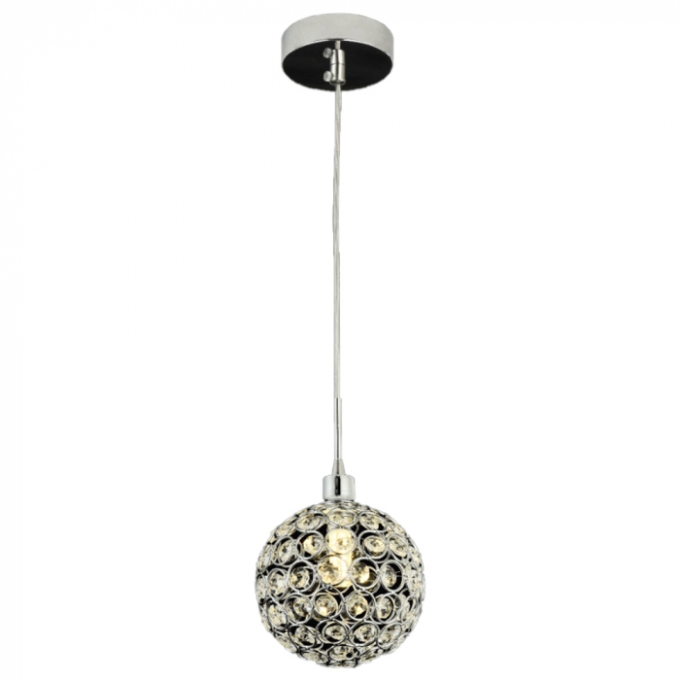 Pendente Sindora Metal Cromado Cristal 1L G9 Ø120mm QD05158