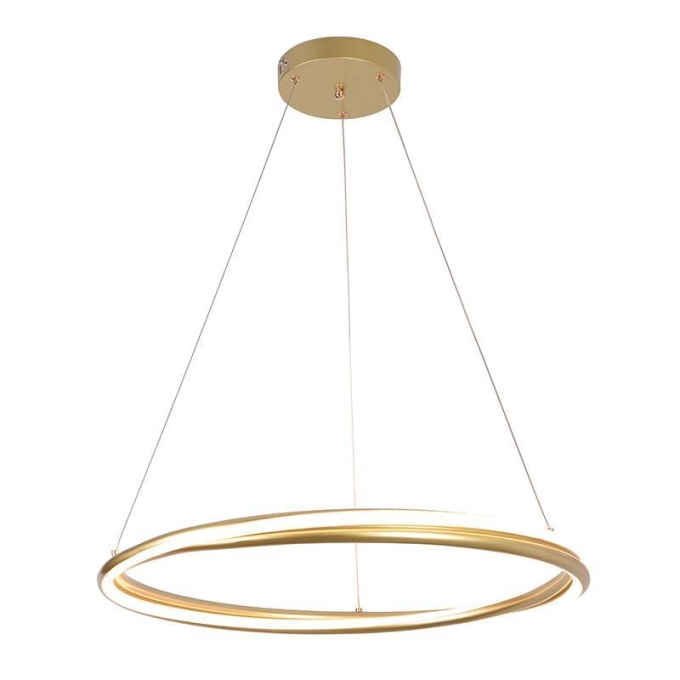 Pendente Nordecor Euni 56 watts 3000K Dourado Fosco Ø600mm 2871