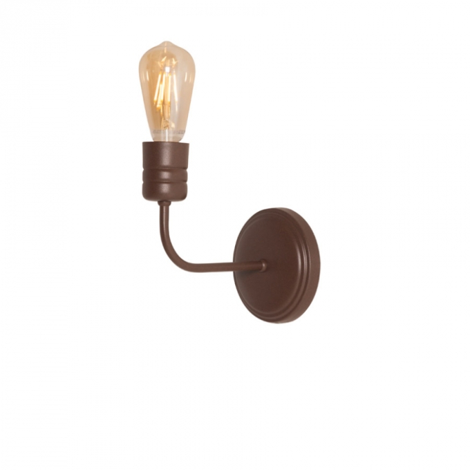 Arandela Biancoluce Braço em L Alumínio Marrom Corten 1L E27 170x120x180mm AE30