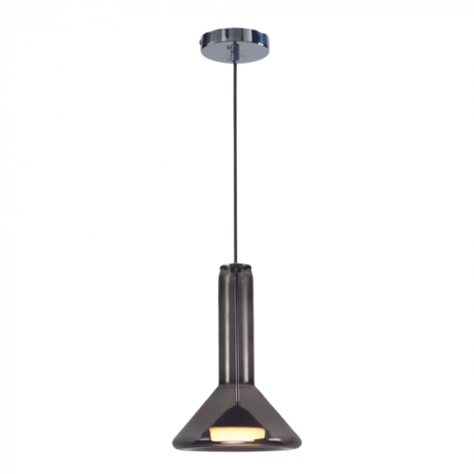 Pendente Sindora 15 watts Metal Bronze Vidro Fumê 280x370mm DCD04046