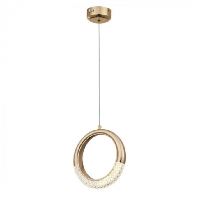 Pendente Sindora Metal Rose e Acrílico 5 watts 3000K Ø200mm DCD02123