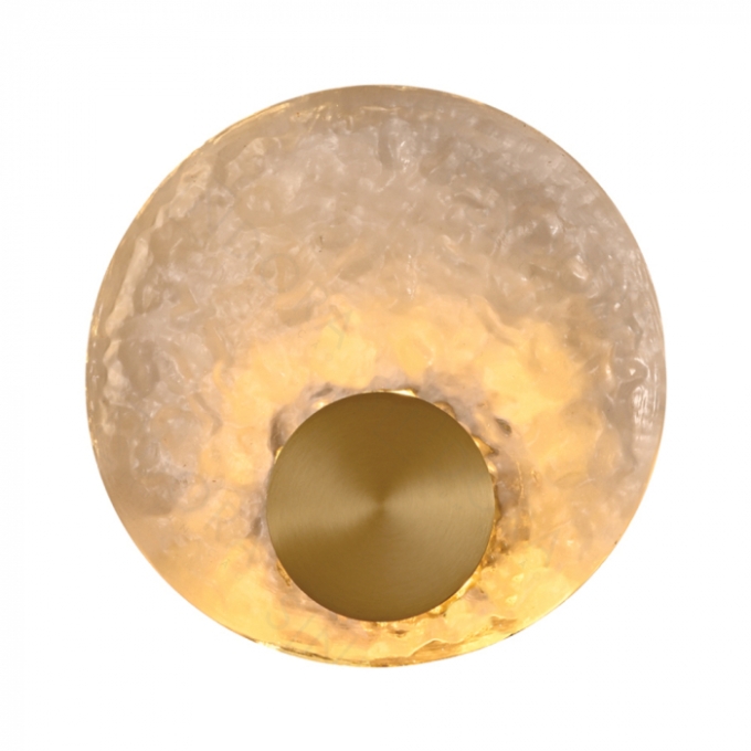Arandela Sindora Metal Bronze e Cristal Transparente 8 watts 3000K 200mm DCB04084