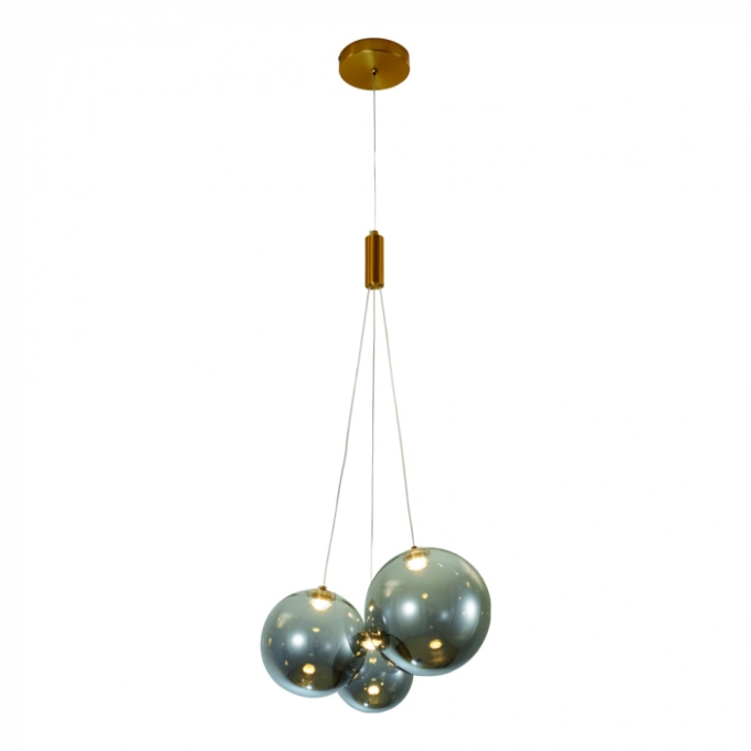 Pendente Sindora 15 watts 3000K Metal Bronze e Vidro Fumê 120x150x180mm DCD04128