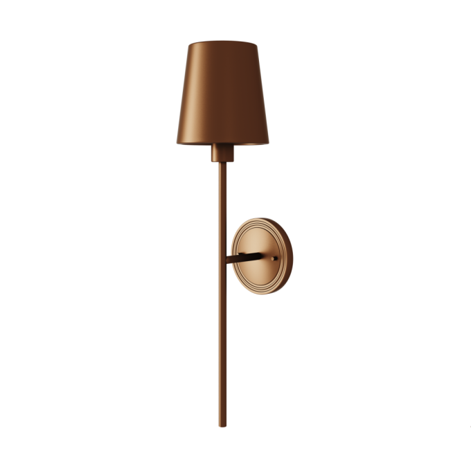 Arandela Foco Metallo Tocheiro Cúpula Metal 1L E27 610x150x180mm AR 105/M