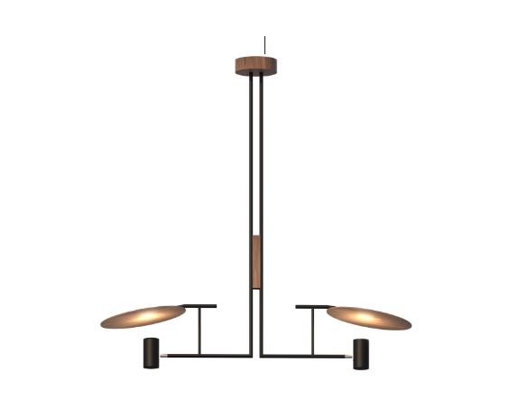 Pendente Fox Lustres Madeira Tune 2L Dicroica MR16 1100x1090x300mm 1300