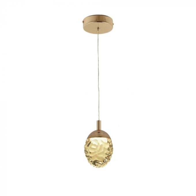 Pendente Sindora Metal Dourado e Cristal 5 watts 100x150mm DCD02172