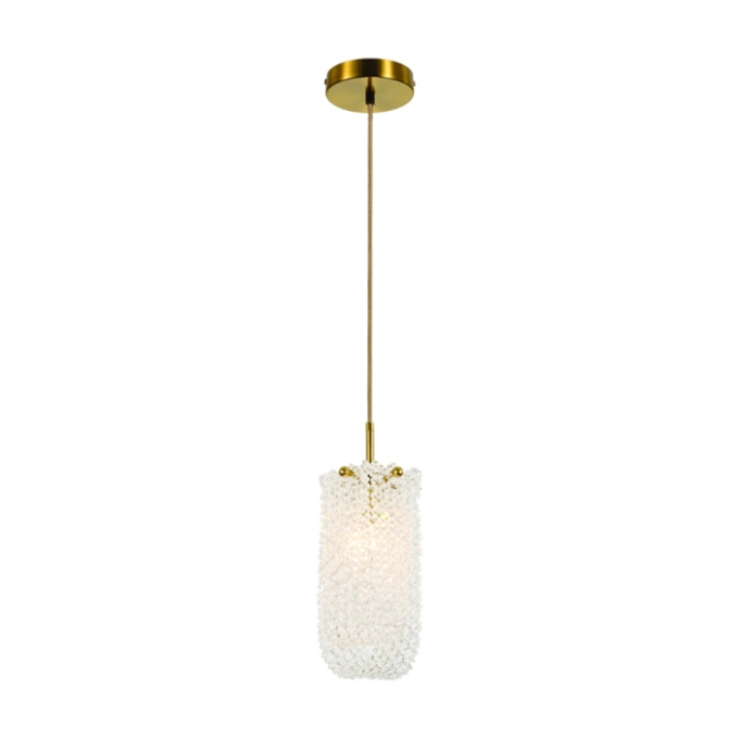 Pendente Sindora Metal Bronze Cristal Transparente 1L E14 100x280mm DCD04112