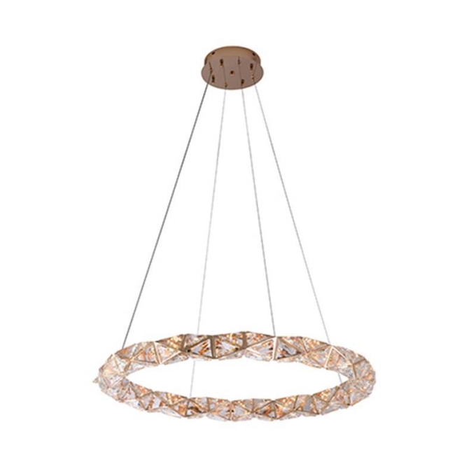 Pendente Nordecor Kazy 38 watts 3000K Ouro Brilho Ø800mm 2882