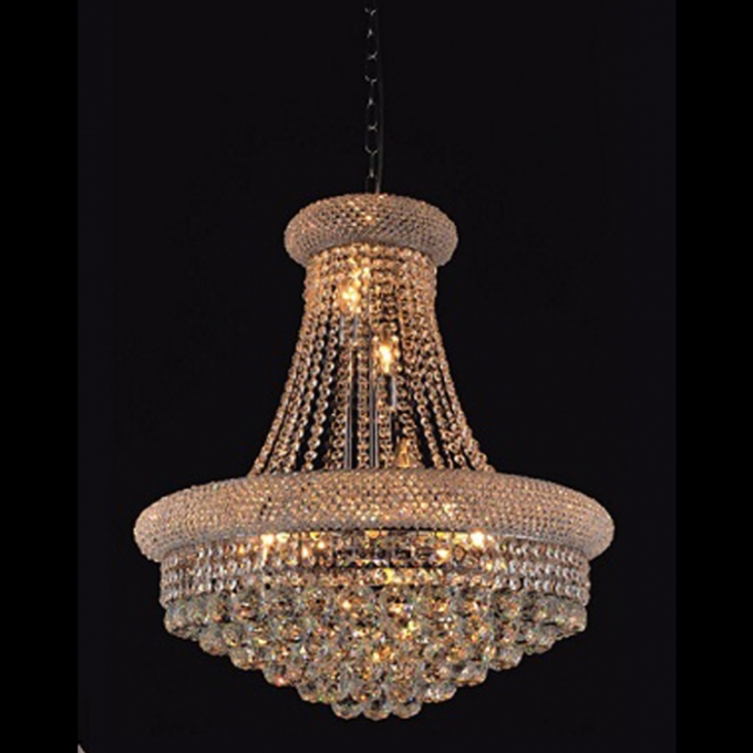 Pendente Biancoluce Imperial Belvedere Cristal K9 Transparente 14L E14 Ø6200mm C062-14