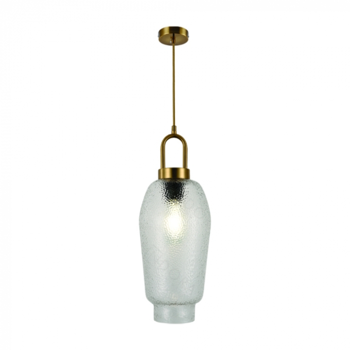 Pendente Sindora 1L E27 Metal Bronze e Vidro 180x350mm DCD04056