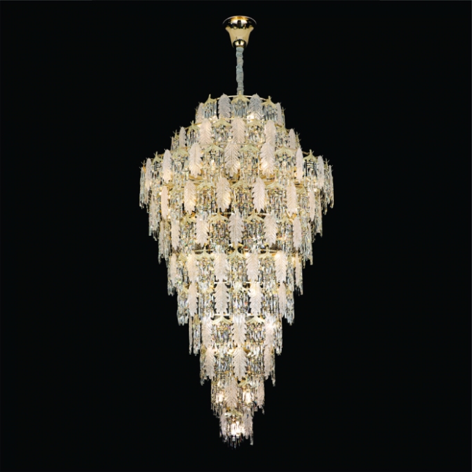 Pendente Sindora Metal Dourado e Cristal Transparente 101L E14 1300x2300mm DCD01925