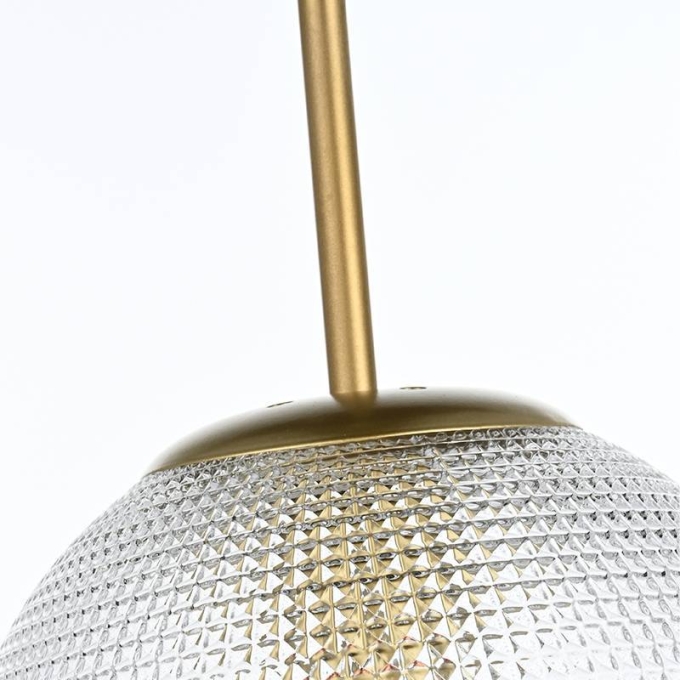 Pendente Nordecor Bodan 1L E27 Ouro Champagne Ø200mm 2912