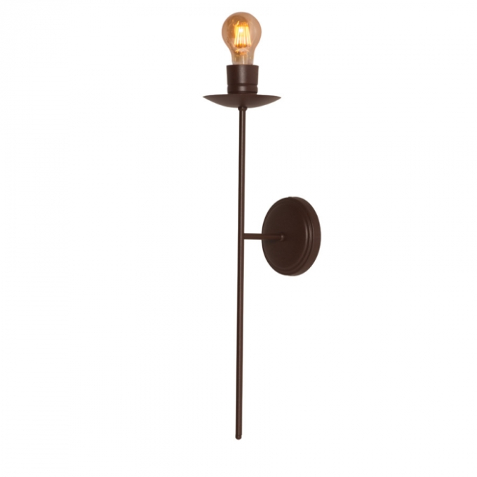 Arandela Biancoluce Tocheiro Alumínio Marrom Corten 1L E27 560x120x170mm AE28 
