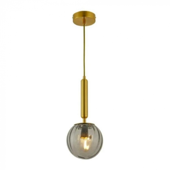 Arandela Sindora 1L E27 Metal Vidro Fumê 150x300mm DCD02144