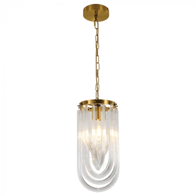 Pendente Sindora Metal Bronze e Vidro Transparente 5 watts 3000K 200x390mm DCD04073