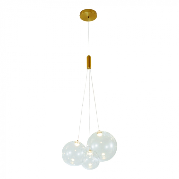 Pendente Sindora 15 watts 3000K Metal Bronze e Vidro Transparente 120x150x180mm DCD04126