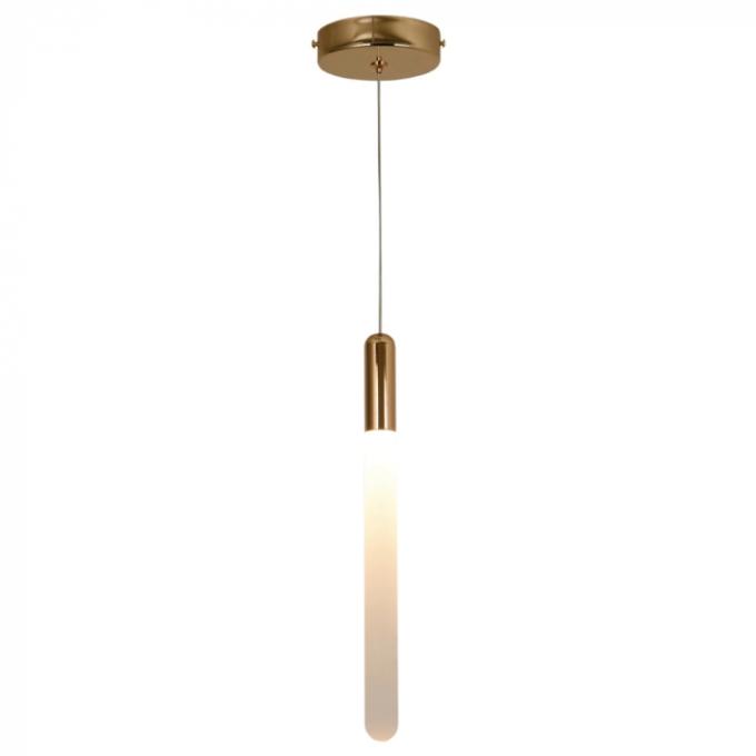Pendente Sindora Metal Dourado e Acrílico 5 watts Ø30x320mm QD05241