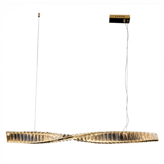 Pendente Sindora 64 watts 3000K Metal Dourado e Cristal 1000x80mm DCD02842