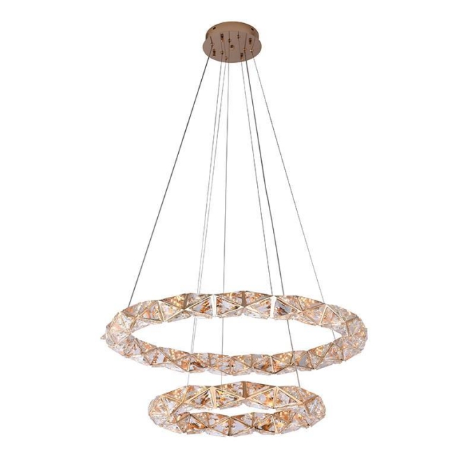 Pendente Nordecor Kazy 62 watts 3000K Ouro Brilho Ø530/800mm 2883